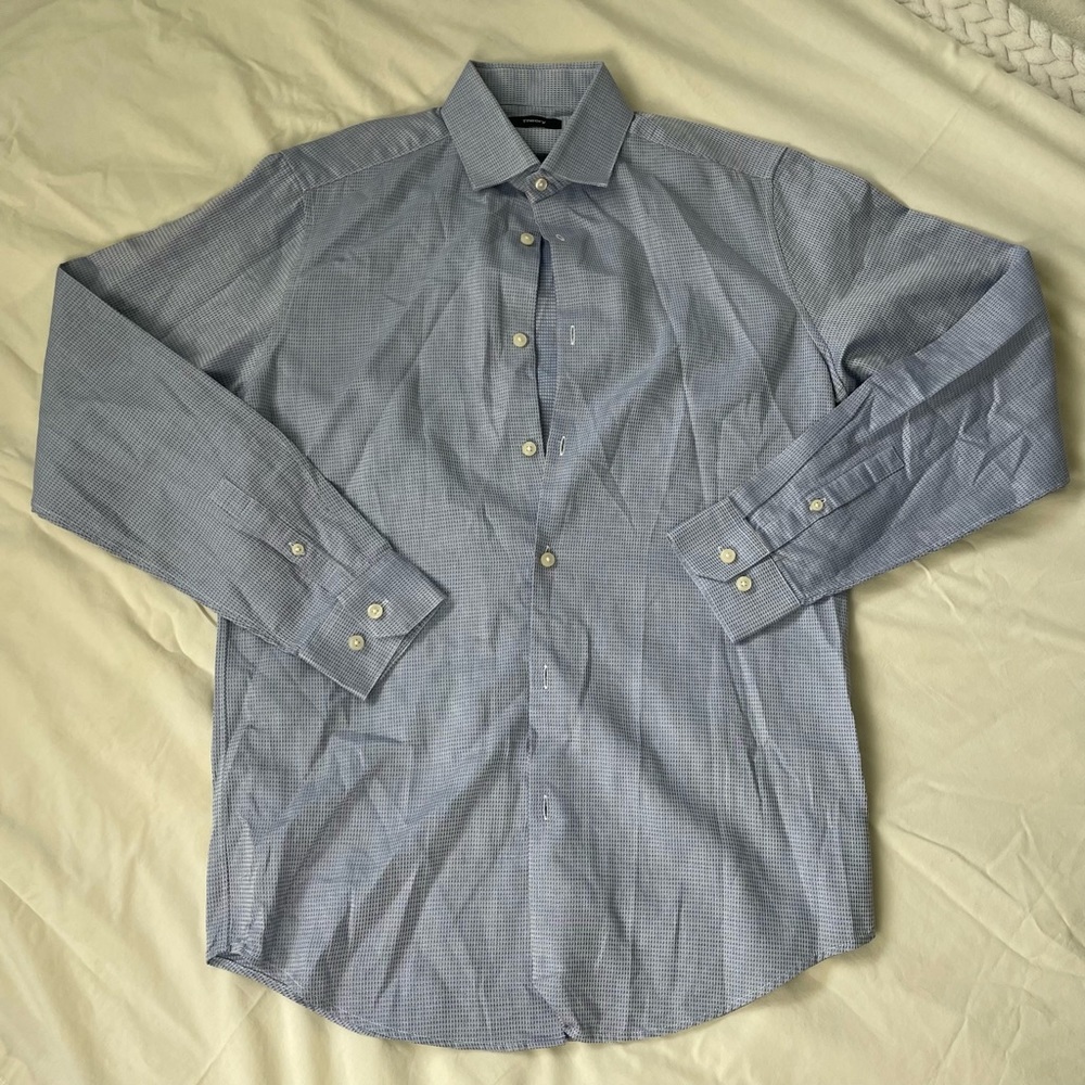 Theory Shirt Men's Small Blue Button Long Sleeve Preppy‎